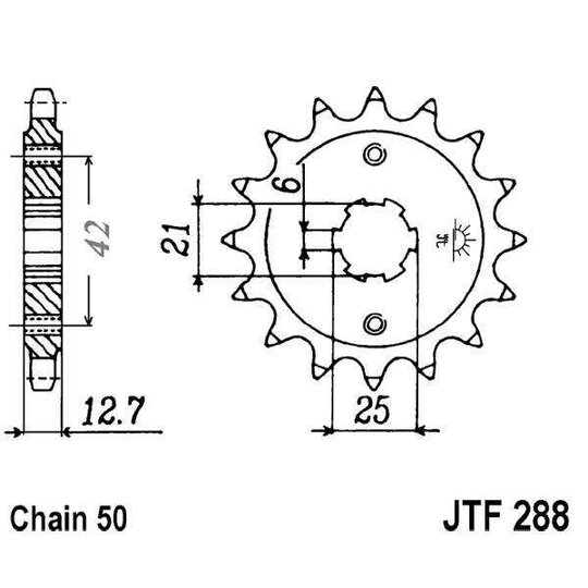 Reťazové koliečko JT JTF 288-18 18T, 530